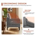 thumbnail image 6 of TLSUNNY Accent Chair, Reading Chair Armchair , Mid Century Upholstered Comfy Chair for Apartment, Living Room, Waiting Room, Dark Gray, 6 of 9