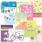 Thinking of You Cards Value Pack II - Set of 20 (10 designs), Large 5" x 7" Friendship Cards with Sentiments