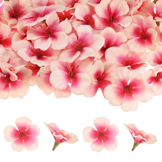 Uxcell 100-Pack Cabezas de Flores de Orquídea Artificial, 2.17"/ 5.5cm Flores de Orquídea Falsas de Seda para Manualidades DIY, Rosa