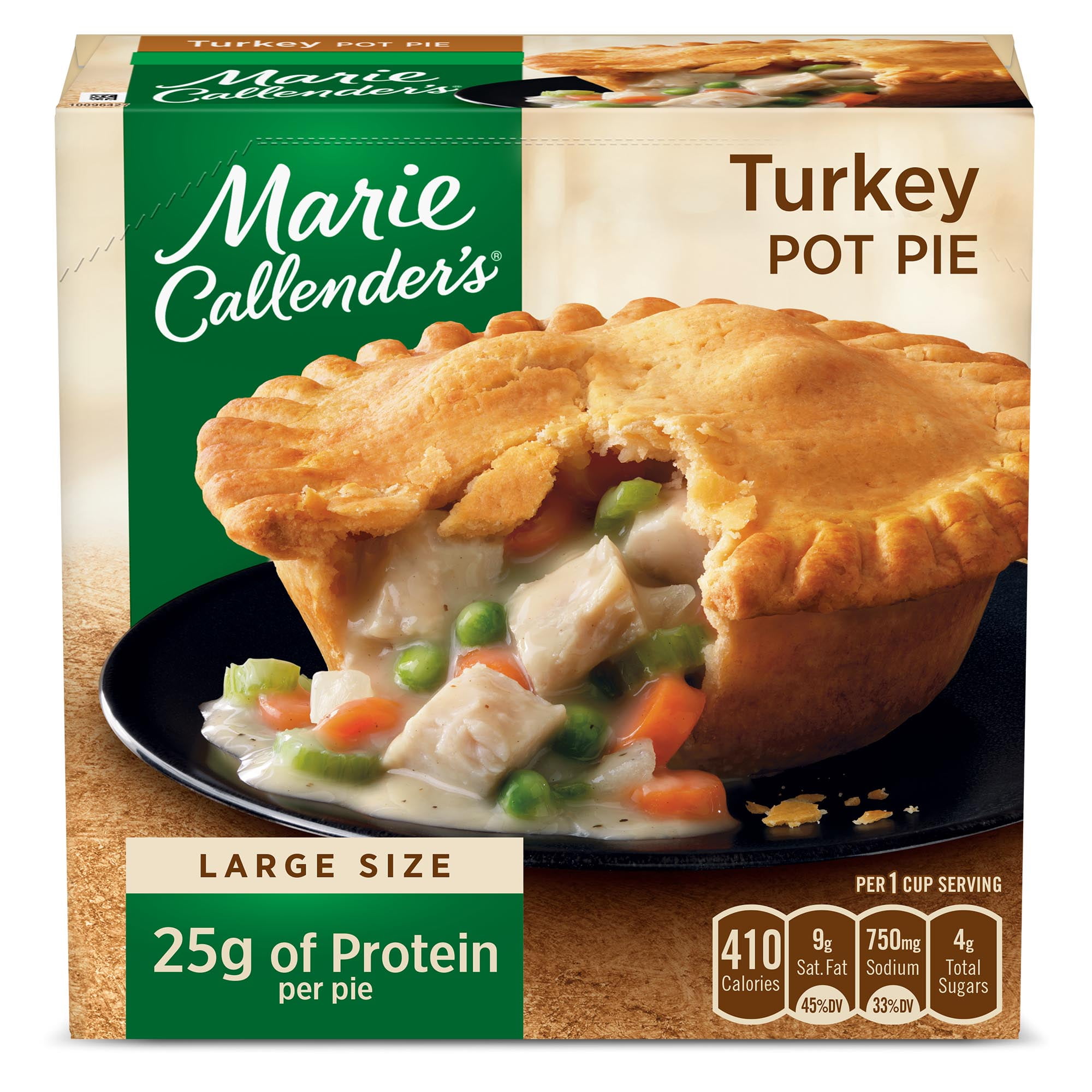 Marie Callender’s Turkey Pot Pie, Large Size, Frozen Meal, 15 oz.