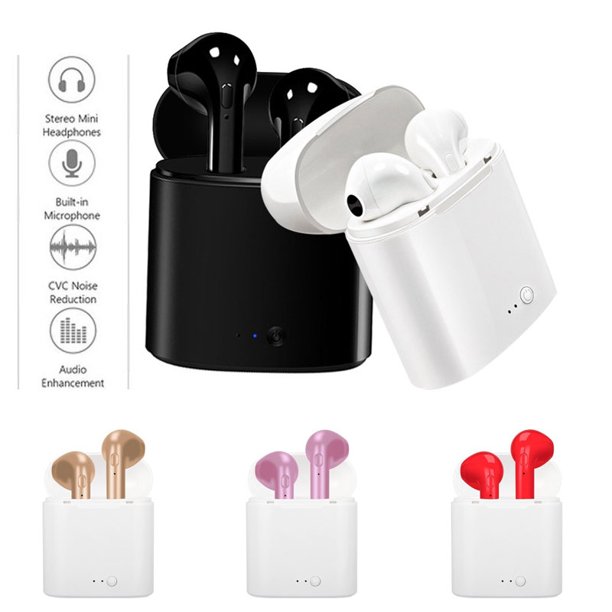 I7s Tws Wireless Bluetooth Headset Double Earphone Stereo Music Headset Wtih Charger Box Walmart Com Walmart Com