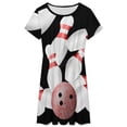 thumbnail image 3 of Ten-pin Bowling Strike Graphic Women's Dress Short Sleeve Summer Sundress Summer Women Clothes, 3 of 7