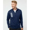 thumbnail image 1 of 3-Stripes Double Knit Quarter-Zip Pullover, XL, Team Navy BlueGrey Two, 1 of 1