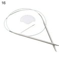 thumbnail image 2 of Naierhg 2Pcs/Set Knitting Needles Stainless Steel Circular Crochet Hooks Weaving Tools, 2 of 8