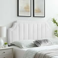 thumbnail image 2 of Tufted Headboard, Full Queen Size, Velvet, White, Modern Contemporary Urban Design, Bedroom Master Guest Suite, 2 of 10