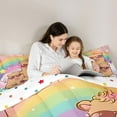 thumbnail image 5 of Homewish Cute Capibara Family Twin Bedding Sets 7-Piece, Kawaii Funny Animal Bedding Comforter Set, Dreamy Stars Rainbow Reversible Sheet Sets, Luxury Bedroom Decor, 5 of 8