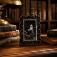 thumbnail image 5 of MMJ Picture Frames Daisy Carved Resin Photo Frame 4x6in Gold Trim Vintage Home Decor for Bedroom, 5 of 7