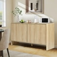 thumbnail image 4 of WIRRYTOR Wooden Fluted Buffett Side Board Console with Doors, Shelves, Accent Cabinets for Kitchen, TV Storage, 4 of 11