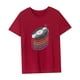 thumbnail image 4 of Camiseta para mujer Ropa de verano Ropa deportiva Camiseta con cuello redondo para caminar Viajes Mujer Rojo, 4 of 7