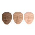 thumbnail image 2 of Piel De Práctica De Maquillaje De Cara Completa, 3 Colores, Cabeza De Piel De Práctica De Tatuaje, Silicona 5D Para Tienda De Tatuajes, 2 of 7