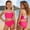Hot Pink1, variant on WELOIJEVBE Girls 2 Piece Swimsuit Casual Quick-Drying Cut Out Bikini Set Bathing Suit Girl Swimsuit Size 13-14 Years