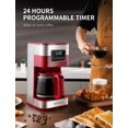 thumbnail image 3 of Cafetera programable SHARDOR para 10 tazas en color rojo, 3 of 8