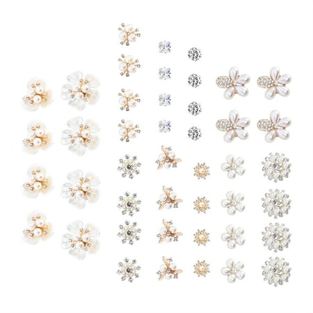

Clog Decoration Scrapbook Embellishments Shoe Charms 44 Pcs Accessories Bracelet Alloy Pearl Grips Buckles for Shoes