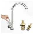 thumbnail image 4 of Stainless Steel Kitchen Faucet, 304 Stainless Steel 360°rotation Elbow Kitchen Faucet, Single Cold Water Single Lever Hole ,Built To Last, 4 of 6
