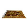 thumbnail image 2 of Ahgly Company Machine Washable Indoor Rectangle Oriental Yellow Industrial Area Rugs, 4' x 6', 2 of 4