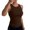 Coffee, variant on Women's Strap Tank Top - Sexy Trim, Backless for Summer Outings