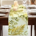 thumbnail image 3 of Table Runners 70 Inches Long Dress Scarves, Sage Green Leaves Farmhouse Coffee/Dining/Kitchen Table Decor, Holiday Table Runner, Summer Botanical Farmhouse Watercolor Leaf 13x70 Inch, 3 of 9
