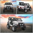 thumbnail image 6 of 12V Kids Ride on Jeep Car Electric 2 Seats Off-road Truck Vehicle with Remote Control LED MP3 White, 6 of 10