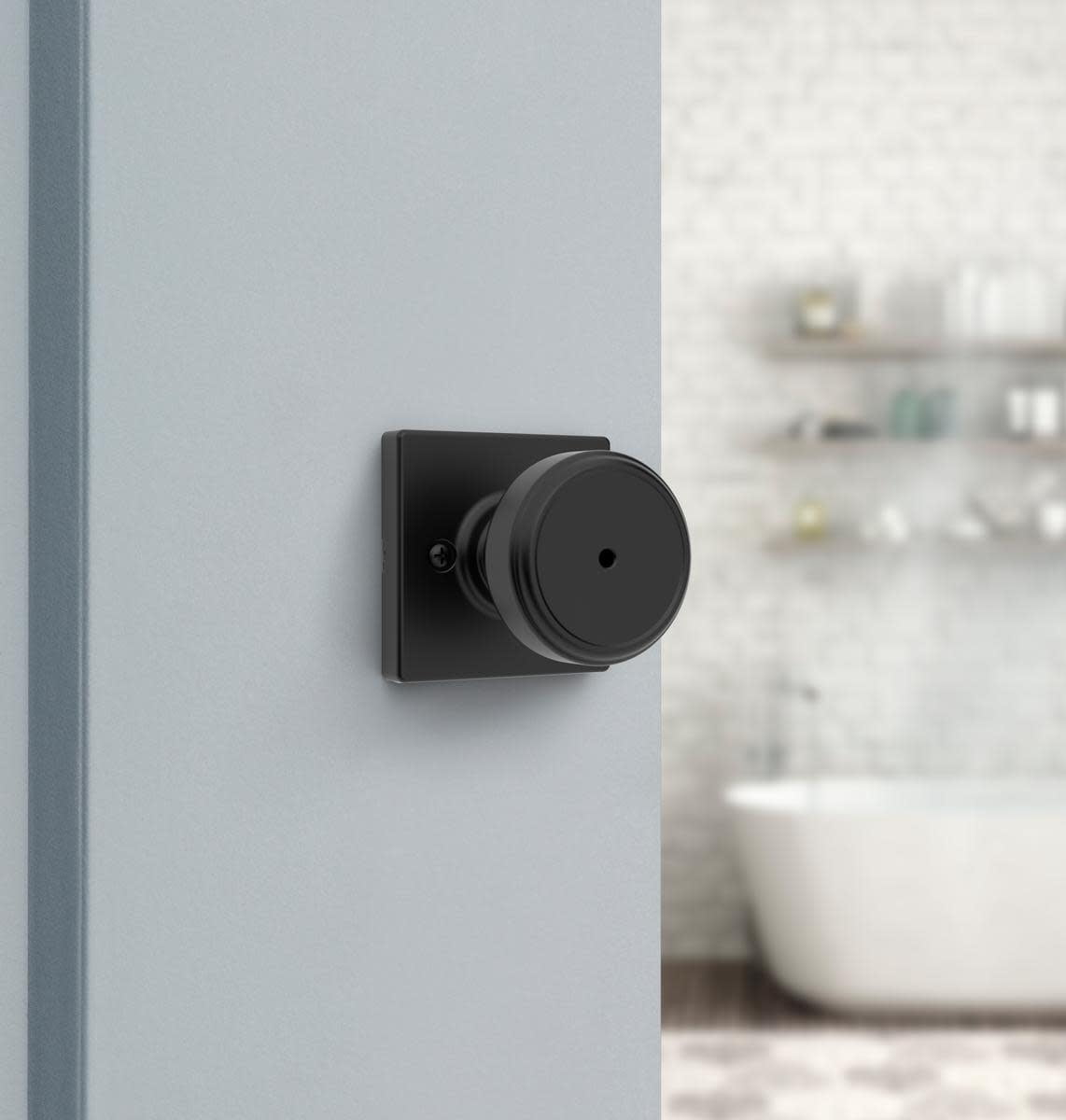 Kwikset 300MNKSQT-514 Maven Privacy Door Knob Set - Black