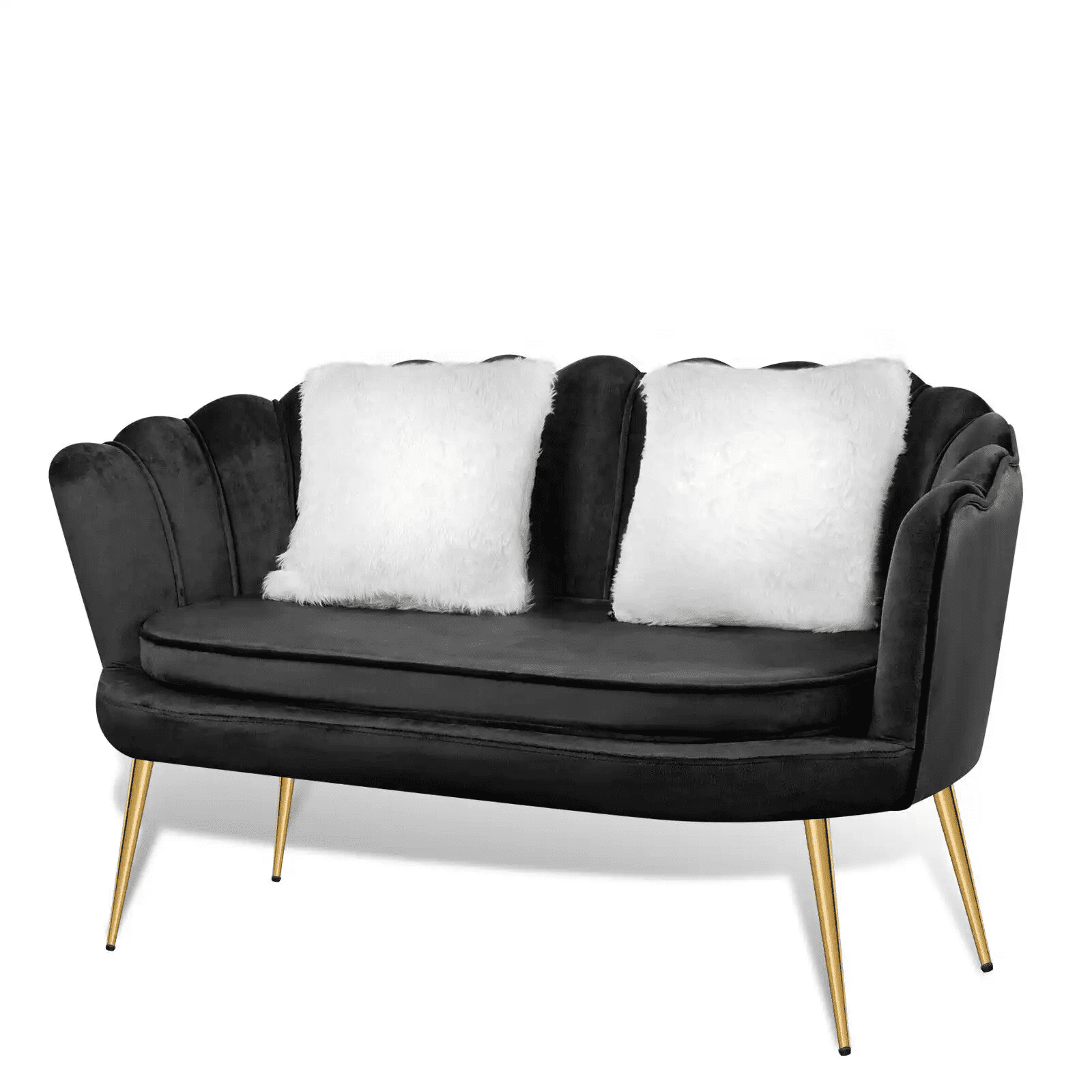 MoNiBloom Modern Tufted Sofa, Velvet Loveseat Furniture with Two