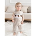 thumbnail image 6 of BemeyourBBs Baby Boy Thanksgiving Romper Turkey Embroidery Round Neck Jumpsuit, 6 of 9
