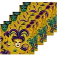 thumbnail image 3 of Coolnut Mardi Gras Washcloths Set of 6-12 x 12 inch Pure Cotton Wash Cloth Highly Absorbent and Soft Fingertip Towels Face Cloths for Bath, Spa Wash cloth, 3 of 7