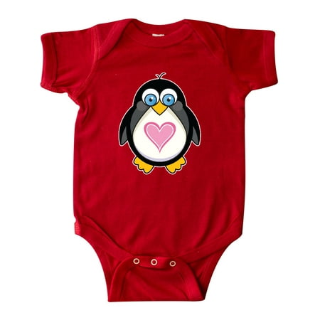 

Inktastic Valentines Day Penguin Love Heart Gift Gift Baby Girl Bodysuit