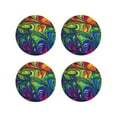 thumbnail image 2 of Balery 4 Pcs Pride Rainbowleather Coasters Set, Drink Table Cup Coasters For Living Room Kitchen Coffee Decor, 2 of 9