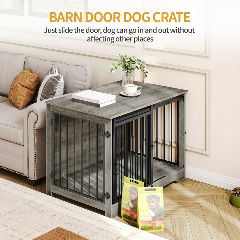 Hzuaneri Heavy-Duty Furniture Style Dog Crate, Chew