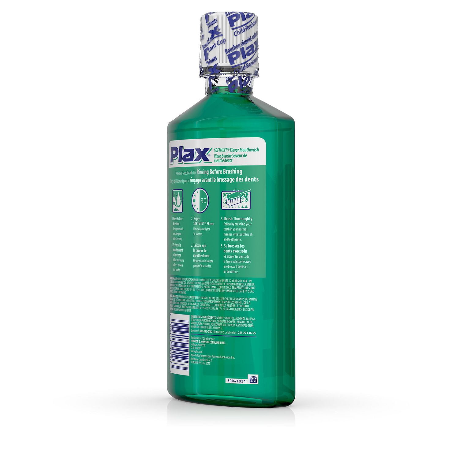 Rince-bouche à menthe douce formule avancée qui déloge la plaque de PlaxMD 710 ml