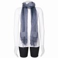 thumbnail image 2 of FB Jewels Grey Sheer w/Textured Edge Viscose Fashion Scarf, 2 of 2