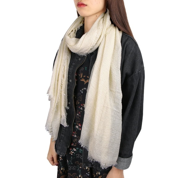 Unique Bargains Cotton Linen Soft Fashion Long Scarf Hijab Wrap Shawl Headwear Scarves