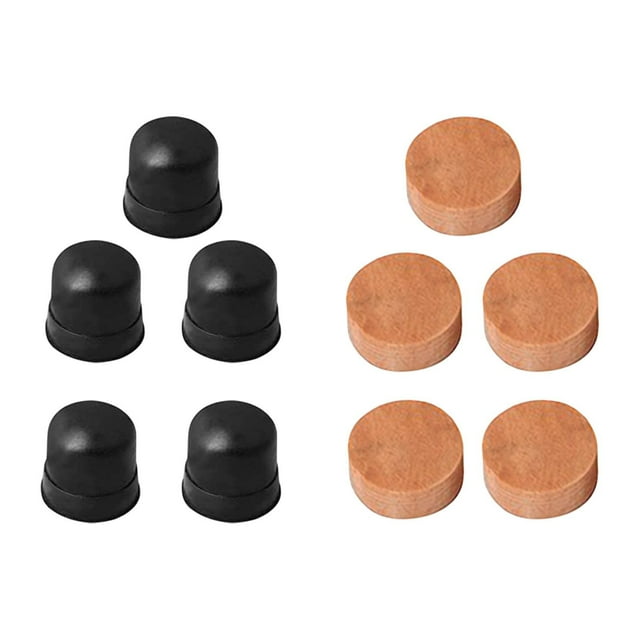 Bunblic 5Pcs Trombone Spit Valve Cork with Cork Pad Replacement Part Repairing Saxophone Cork Pads Trumpet Corks for Saxophone Cornet