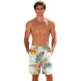 thumbnail image 6 of Xcmzpl Men's Swim Trunks with Liner 2 in 1 Hawaiian Tropical Print Bathing Suits Bottoms Swimsuits Beach Shorts with Pockets, 6 of 10