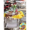 thumbnail image 5 of Outdoor Tablecloth with Umbrella Hole for Patio/Picnic/Party/Camping, Sunflower Tiger Waterproof Table Cloth Round Cover Washable, Yellow Floral Summer Botanical Farmhouse (Dia 54"), 5 of 8