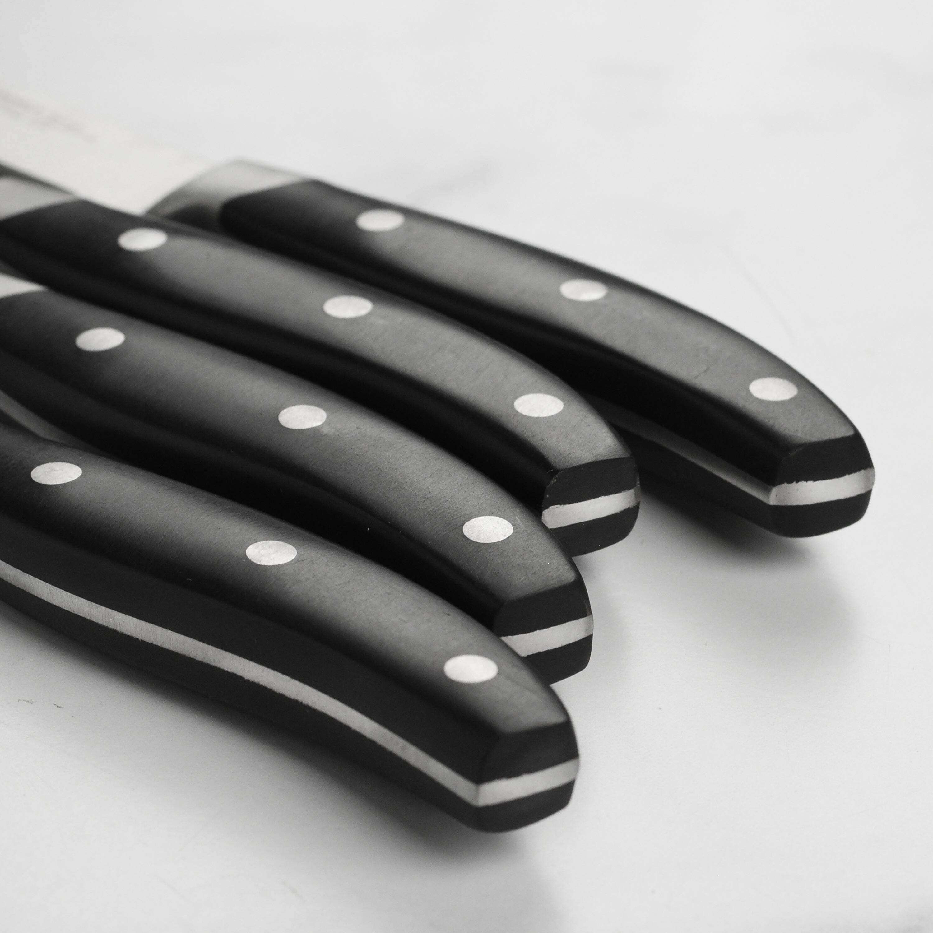 Henckels 8 Piece Forged Serrated Steak Knife Set with Gift Box, Black Handles