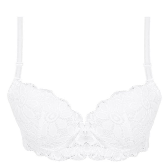 Brasier Secret Treasures Intimates con Encaje y Moño Blanco Talla 32B