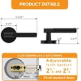 thumbnail image 4 of Matte Door Handles Interior Knurled Privacy Door Handles Heavy Duty Door Lever for Bedroom or Bathroom Reversible Keyless for Left Right Handed Doors AM, 4 of 6