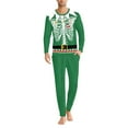 thumbnail image 3 of Renewold Matching Pajamas for Family Men Size 3XL Thermal Home Daily Wear 2 Packs Soft Sleepwear Lounge Set Elf Candy Canes Green Nightwear Winter Clothing,Christmas Holiday, 3 of 5