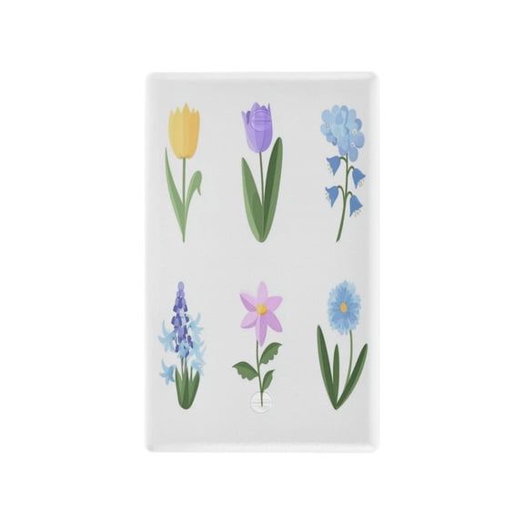 IAUYY Retardant PC Material Unused Outlet Cover Switch Plate Covers Easy DIY Installation with Screws Light Switch Cover Plate Blue and Purple Color Combination
