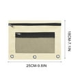 thumbnail image 3 of AuroraX Beige Pencil Pouch For 3 Ring Binder,10 Pack Pencil Case Clear,For Study, 3 of 3