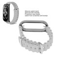 thumbnail image 4 of Correa de Reloj de Silicona con Funda Protectora de Parachoques de Acero Inoxidable Accesorio de Banda Deportiva Ajustable de Silicona Suave Apto para Band 7 ANGGREK Otros, 4 of 8