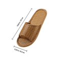 thumbnail image 2 of ADDHAT 1Par Zapatillas Casuales De Rattan Con Base Antideslizante Para Uso En Casa, 2 of 6