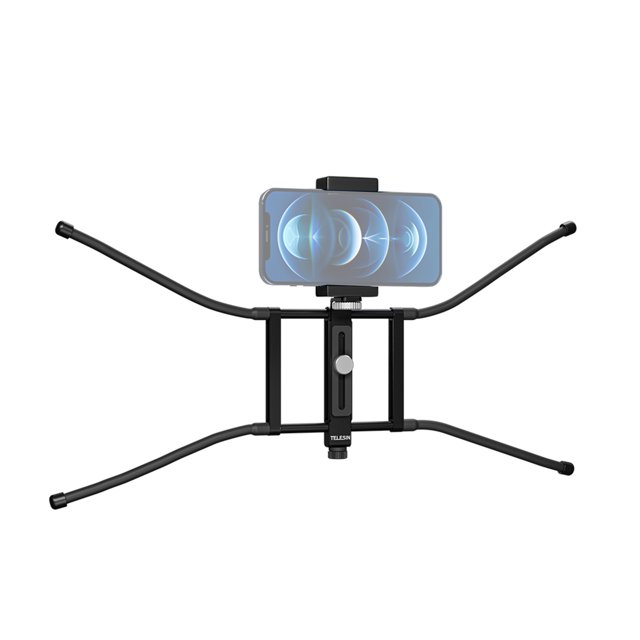TELESIN Universal Fence Mount Aluminum Alloy Fence Bracket 300g Load Capacity with Phone Clip Sports