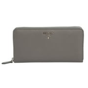 Prada PRD-WALL-1ML506-QWA-F0K44 Saffiano Leather Zip-Up Wallet, Marble
