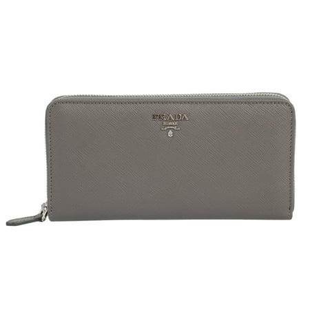 Prada PRD-WALL-1ML506-QWA-F0K44 Saffiano Leather Zip-Up Wallet, Marble