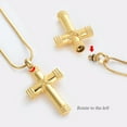 thumbnail image 5 of Constantlife Rope Winding Cross Cremation Jewelry for Ashes Urn Necklace Lockets For Human Ashes Holder Lord’s Prayer Cross, 5 of 7