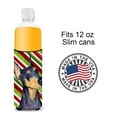 thumbnail image 4 of Doberman Candy Cane Holiday Christmas Ultra Hugger for slim cans, 4 of 6