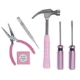thumbnail image 2 of Household Hand Tools, Pink Tool Set - 7 Piece by Stalwart, Set Includes – Hammer, Screwdriver Set, Pliers (Repair Kit for the Home, Office, or Car), 2 of 4