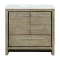 thumbnail image 3 of Lafarre 36 in W x 20 in D Rustic Acacia Bath Vanity and Cultured Marble Top, 3 of 9